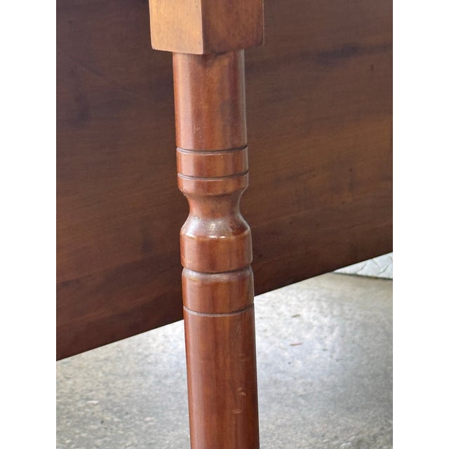 Antique 19th Century Solid Cherry Sheraton Gateleg Table For Sale - Image 9 of 12