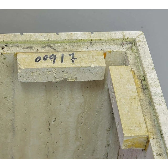 Travertine Coffee Table with Floating Faceted Top from Roche Bobois, 1970s For Sale - Image 18 of 18