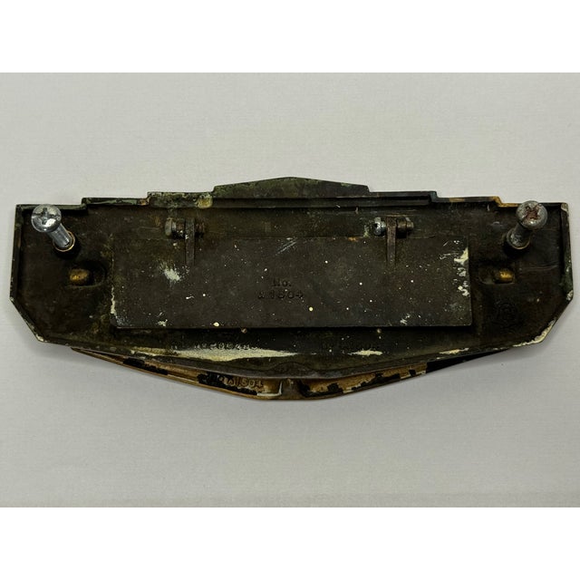 British Art Deco Brass Door Knocker Mail Slot C1925 Original Design For Sale - Image 4 of 12