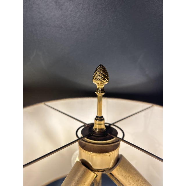 Palm Tree Lamps in Gilt Brass and Chromed Metal in the style of Maison Charles, France, 1970s, Set of 2 For Sale - Image 9 of 10