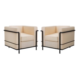LC2 Armchairs by Le Corbusier for Cassina, Italy, 1970s, Set of 2 For Sale