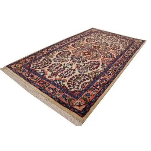 Textile Middle Eastern Sarough Rug For Sale - Image 7 of 11