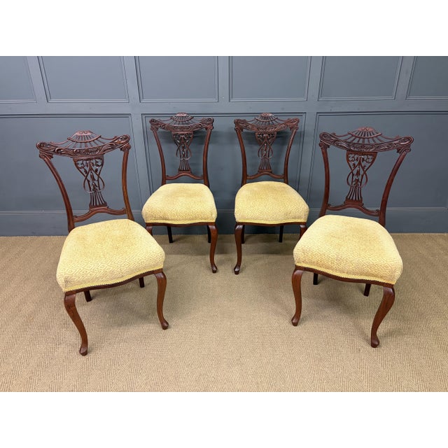 Victorian Mahogany Salon Suite, 1890, Set of 7 For Sale - Image 6 of 18