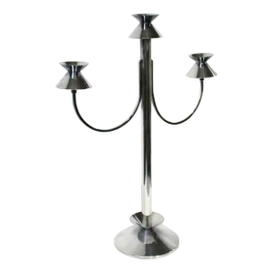Mid Century Silver Plated Candlestick by Sheffield in the Style of Parzinger