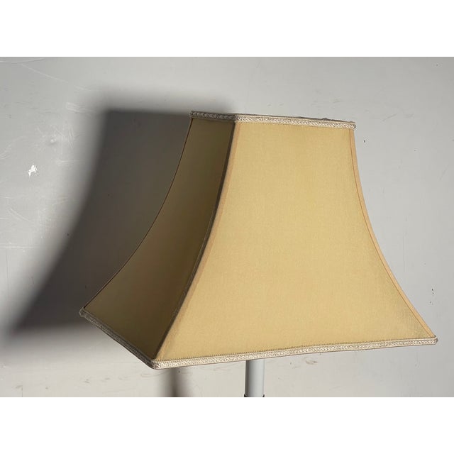 Vintage Cream lamp shade with light trim.