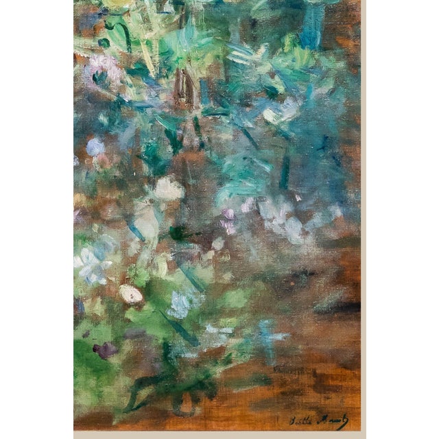Paper Vintage French Impressionist Art Print – Flower Garden Landscape by Morisot, 30" X 40" For Sale - Image 7 of 8