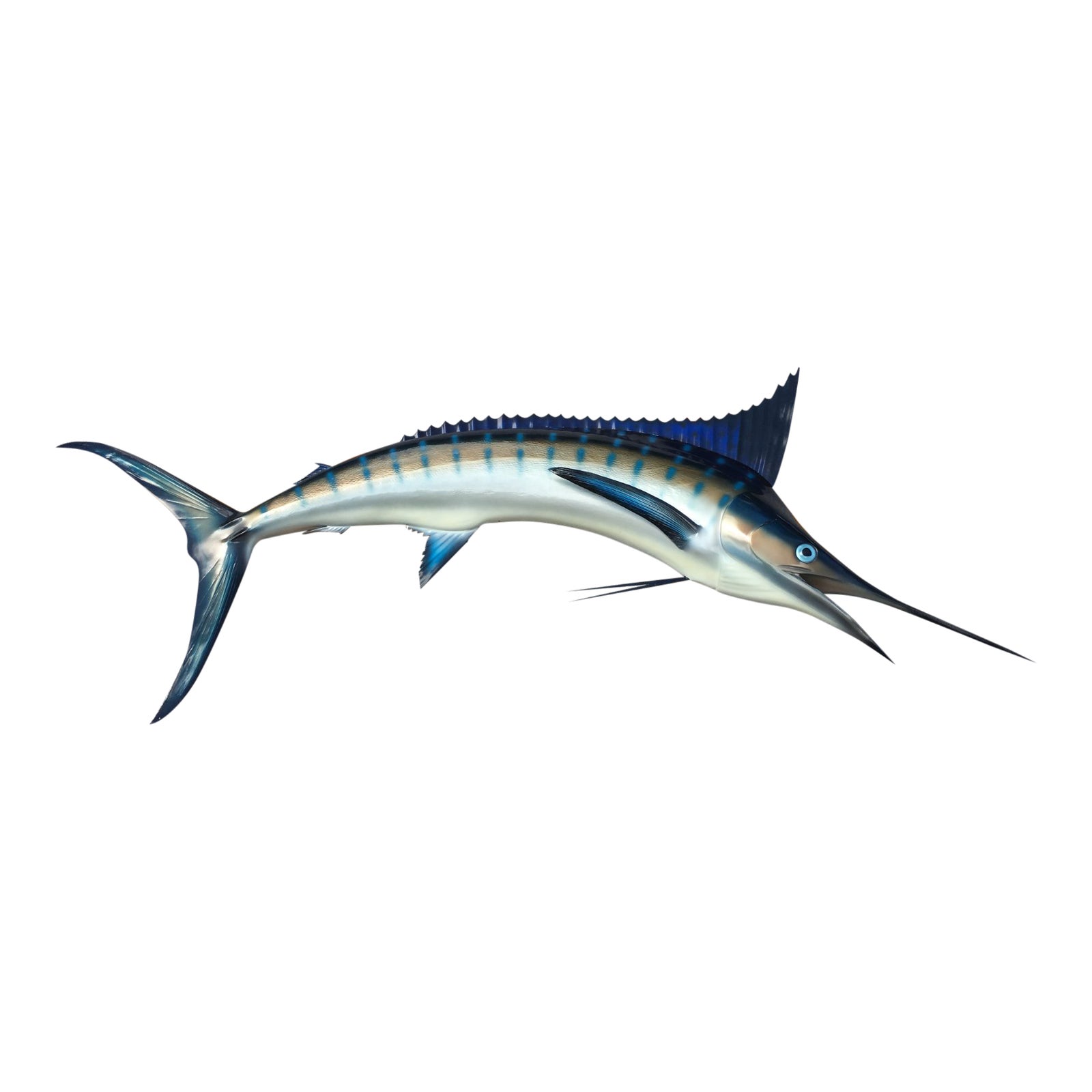 8ft Blue Marlin Half Mount Fish Replica Chairish