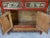 Wood Hand Painted Ornate Cabinet With Tigers & Flowers From Tibet Circa 1920's For Sale - Image 7 of 12