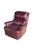 Mid-Century Modern 1975 Lane Furniture Burgundy Red Oxblood Leather Nailhead Reclining Armchair For Sale - Image 3 of 18