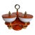 Mid-Century Modern Space Age Rotating Condiment Server With Fire-King Milk Glass Bowls For Sale