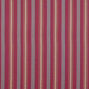 Sanderson Valley Stripe Fabric in Mulberry/Blue