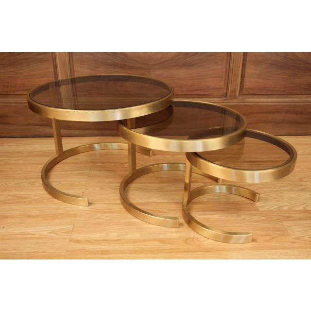 Metal Gigogne Tables, 1970s, Set of 3 For Sale - Image 7 of 7
