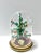 Green 1970s Miniature Beaded Christmas Tree Under Glass Cloche For Sale - Image 8 of 8