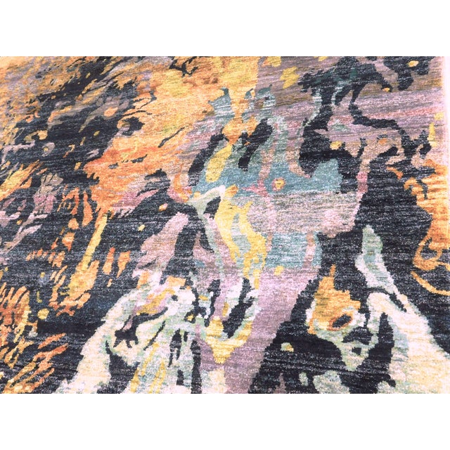 Abstract Hand-Knotted Modern Abstract Luxury Rug. 8'x 10' For Sale - Image 3 of 18