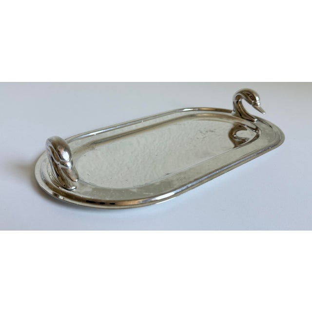 Silver French Silver Finish Duck Tray, 1960s For Sale - Image 8 of 11