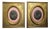 Gesso Medallions of Saints Peter and Paul in Gilded Oval Frames with Silk Panels, 1890s For Sale