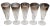 Set of five silver fade pilsner glasses, after Dorothy Thorpe. All five are in very good, original condition, clean and...