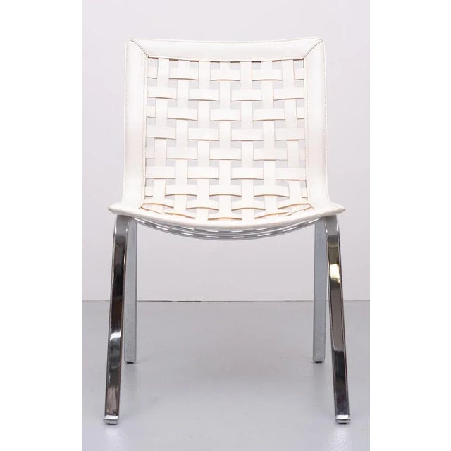 Leather Network Chair by Giancarlo from Fasem, 1980s For Sale - Image 4 of 13