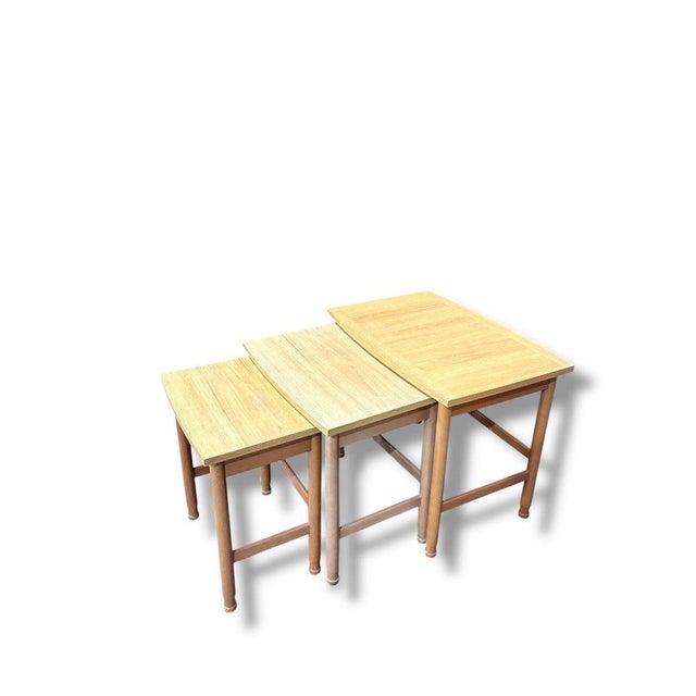 Vintage Teak Nesting Tables from Schreiber, Set of 3 For Sale - Image 6 of 9