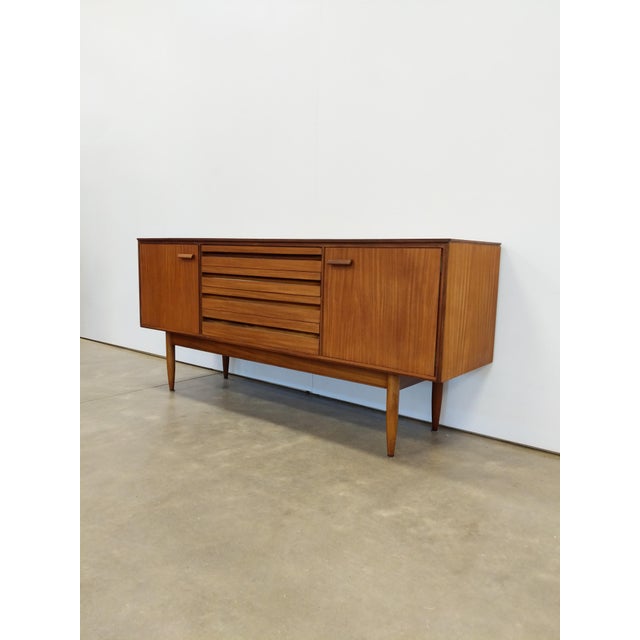 White & Newton Vintage Mid Century Modern Teak Credenza by White & Newton, Attributed For Sale - Image 4 of 8
