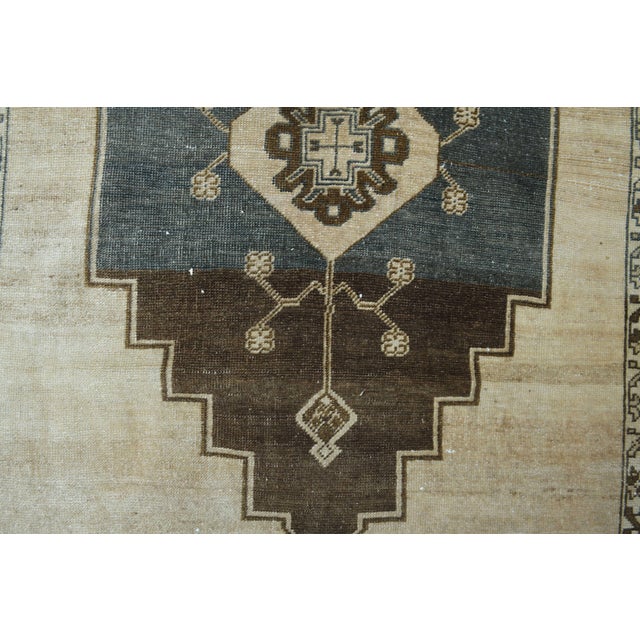 1970s Vintage Handmade Wool Cotton Turkish Beige Area Rug For Sale - Image 11 of 11