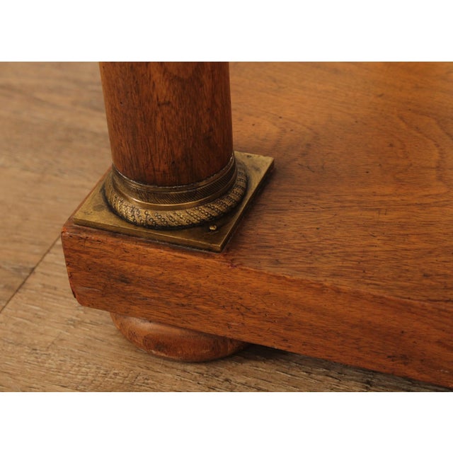 1960s Empire Style Two-Tier Walnut Side Table For Sale - Image 9 of 13