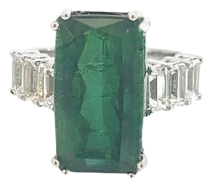 Natural Tourmaline Sapphire Ring 7 14k WG 12.17 TCW Certified