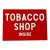 Vintage 1950s Red & White “Tobacco Shop Inside” Sign – Mid-Century Store Display For Sale