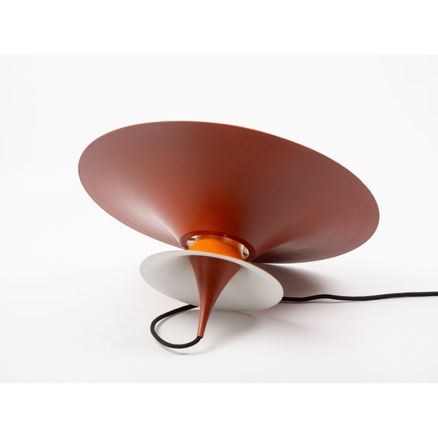 Red Vintage Aluminum Radius Pendant Lamp by Erik Balslev for Fog and Mørup, 1977 For Sale - Image 8 of 16