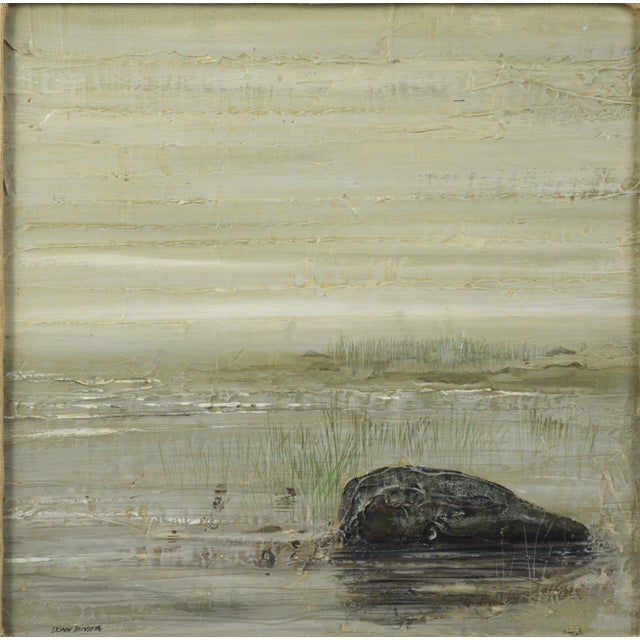 Donn DeVita (1931-2010 NY/CT/MA). A very good New England seascape / landscape done in a modern Impressionist manner, in a...