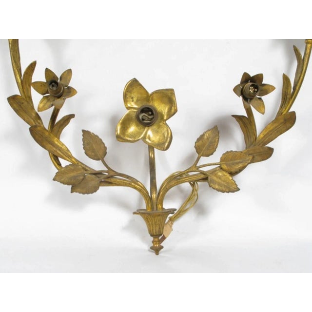 Metal Golden Bronze Wall Lamps, 1950s, Set of 2 For Sale - Image 7 of 8