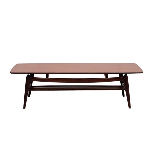 Dutch Floating Top Coffee Table by Louis Van Teeffelen for Wébé, 1960 For Sale - Image 4 of 11