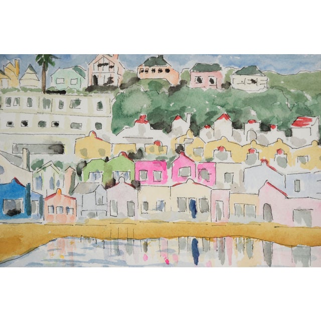 2000 - 2009 Capitola Beach, California - Original Watercolor on Paper by Ken L Stephens For Sale - Image 5 of 7