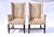 Timeless vintage Hickory chair Dining arm chairs or accent chairs with high wing back silhouettes and petite pleated...