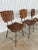 In the style of Arthur Umanoff! These are lovely wooden and iron chairs with plenty of character and patina. The bases...