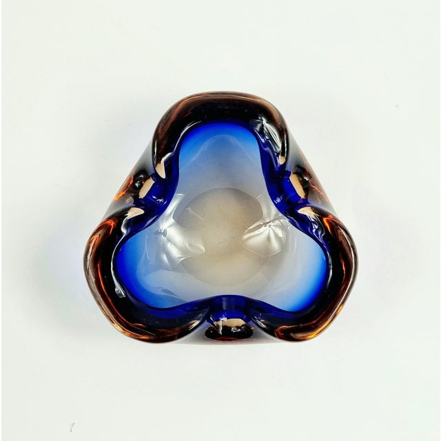 1960s Mid-Century Blue Murano Glass Catchall attributed to Flavio Poli for Seguso, Italy, 1960s For Sale - Image 5 of 8