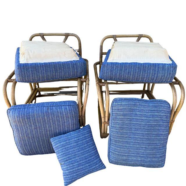 Mid 20th Century Rattan Chairs, White Craft Products, Miami, Florida, Pair (2) For Sale - Image 13 of 18