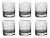 ARTEL Night Owl Double Old Fashioned Glass in Clear - Set of 6 For Sale