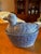 1990s 1990s Blue Ceramic Duck Nesting on Basquet Cacerole For Sale - Image 5 of 7