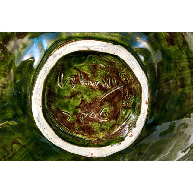 Large Dodie Thayer Sea Grape Leaf Serving or Centerpiece Bowl For Sale - Image 17 of 17
