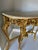 French Style Console Table – Beige Marble Top For Sale - Image 4 of 9