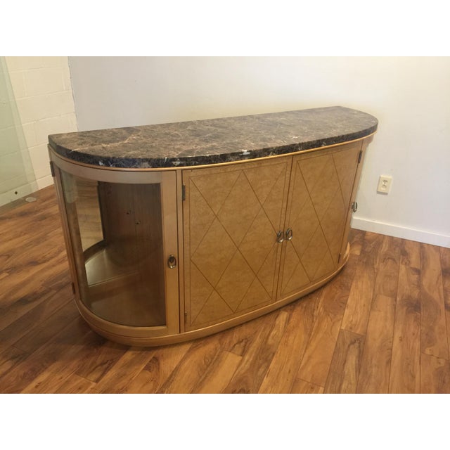 Thomasville Bogart Luxe Collection Burl Wood and Glass Buffet/Sideboard