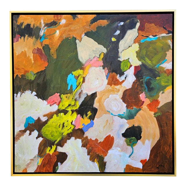 "A Rose by Any Other Name" Abstract Painting by Laurie MacMillan, Framed For Sale