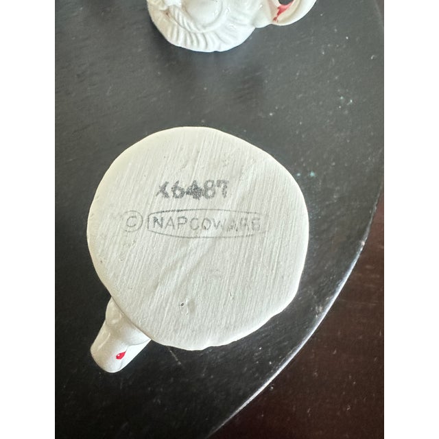 Ceramic Vintage Napcoware Mini Santa Mugs- Set of 6 For Sale - Image 7 of 9