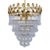 Mid 20th Century Gold Frame Layered Chandelier For Sale