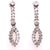 14 Karat White Gold Free Style Drop Earrings with Diamonds. 0.50 total diamond weight. 2.40 grams total weight.