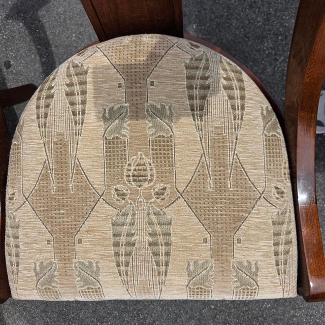Brown Late 20th Century Stickley Cherry Klismos Regency Style Dining Chairs, Set of 6 With Two Armchairs For Sale - Image 8 of 15