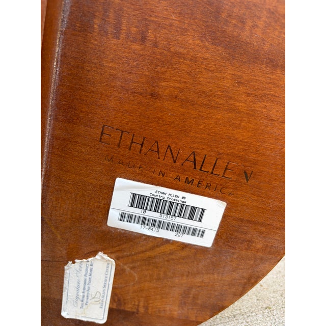 Late 20th Century Ethan Allen American Colonial Cherry Wood Side Table For Sale - Image 10 of 10