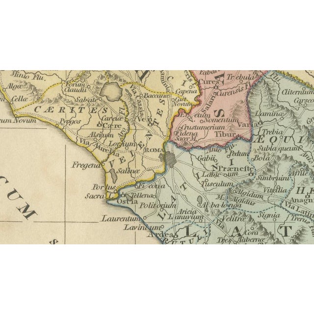 Early 19th Century Antique Map of Central Italy and Early Roman Empire by Wilkinson, 1801 For Sale - Image 5 of 12