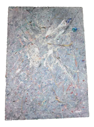 Large Splatter Art With Shimmer Sogned